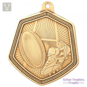 Falcon Rugby Medal Gold 65mm