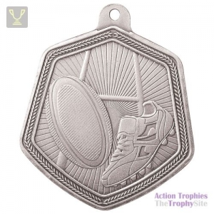 Falcon Rugby Medal Silver 65mm