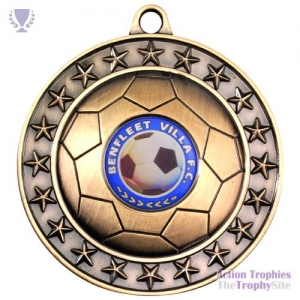 Football Medal Large Ant Gold 2.75in