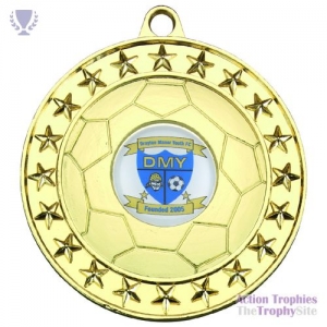 Football Medal Large Gold 2.75in