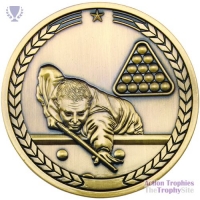Pool/Snooker Medal Ant Gold 2.75in