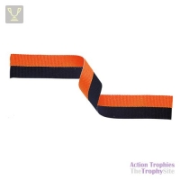 Medal Ribbon Orange & Black 395x22mm