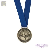 Olympia Medal Ribbon Stitched Blue 400 x 25mm