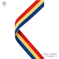 Medal Ribbon Red/Yellow/Blue 30x0.875in