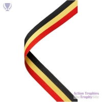 Medal Ribbon Red/Yellow/Black 30x0.875in