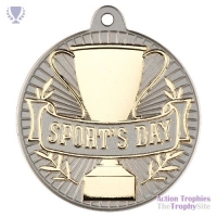 Sports Day 'Two Colour' Medal Matt Sil/Gld 2in