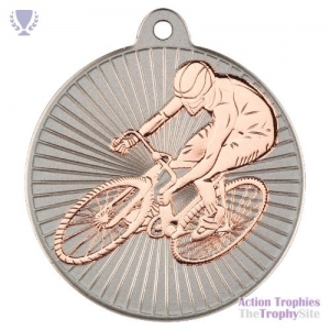 Cycling 'Two Colour' Medal Matt Sil/Brz 2in