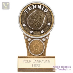Ikon Tower Tennis Award Antique Silver & Gold 125mm
