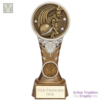 Ikon Tower Cricket Bowler Award Antique Silver & Gold 175mm