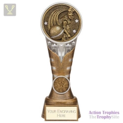 Ikon Tower Cricket Bowler Award Antique Silver & Gold 200mm