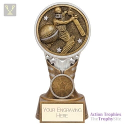 Ikon Tower Cricket Batsman Award Antique Silver & Gold 150mm