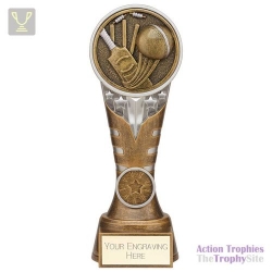 Ikon Tower Cricket Award Antique Silver & Gold 200mm