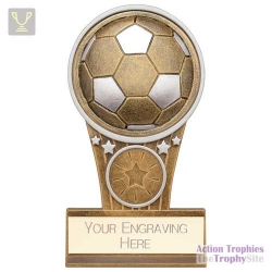 Ikon Tower Football Award Antique Silver & Gold 125mm