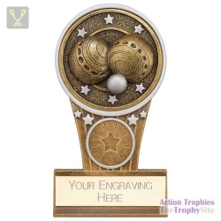 Ikon Tower Lawn Bowls Award Antique Silver & Gold 125mm