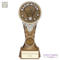 Ikon Tower Badminton Award Antique Silver & Gold 175mm