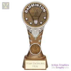 Ikon Tower Badminton Award Antique Silver & Gold 175mm