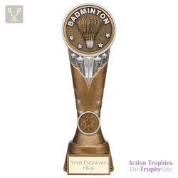 Ikon Tower Badminton Award Antique Silver & Gold 225mm
