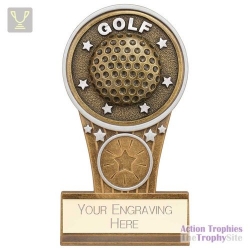 Ikon Tower Golf Award Antique Silver & Gold 125mm