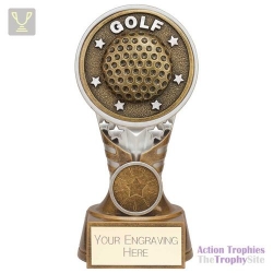 Ikon Tower Golf Award Antique Silver & Gold 150mm