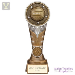 Ikon Tower Netball Award Antique Silver & Gold 200mm