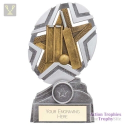 The Stars Cricket Plaque Award Silver & Gold 170mm