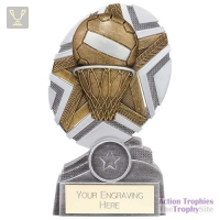 The Stars Netball Plaque Award Silver & Gold 150mm