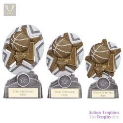 The Stars Basketball Plaque Award Silver & Gold 130mm