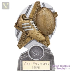 The Stars Rugby Plaque Award Silver & Gold 130mm