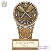 Ikon Tower Rowing Award Antique Silver & Gold 125mm