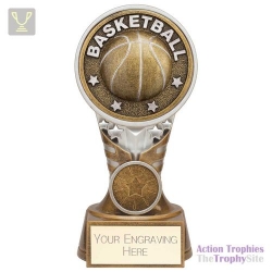 Ikon Tower Basketball Award Antique Silver & Gold 150mm