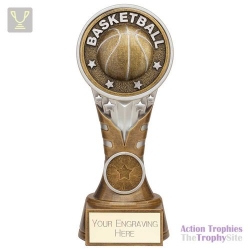 Ikon Tower Basketball Award Antique Silver & Gold 175mm