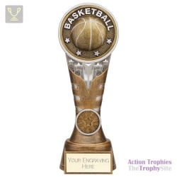Ikon Tower Basketball Award Antique Silver & Gold 200mm