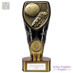 Fusion Cobra Football Boot & Ball Award Black & Gold 150mm