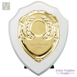 Reward Shield & Front Arctic White & Gold 125mm