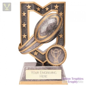 Apex Rugby Award Antique Silver 120mm