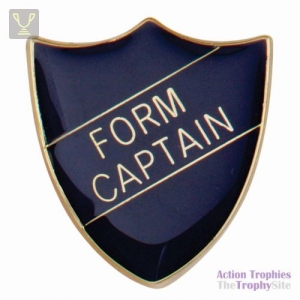 School Pin Badge Form Captain Blue 25mm