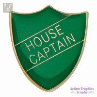 School Pin Badge House Captain Green 25mm