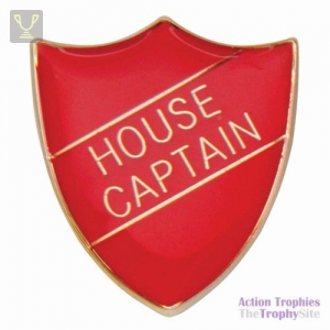 School Pin Badge House Captain Red 25mm