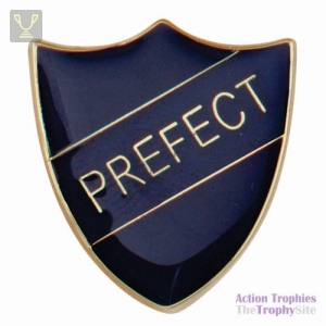 School Pin Badge Prefect Blue 25mm