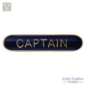 School Bar Badge Captain Blue 40mm