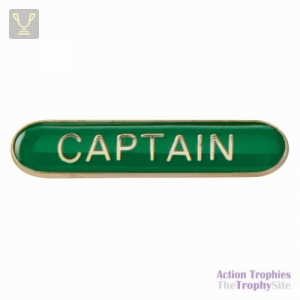 School Bar Badge Captain Green 40mm