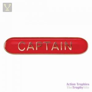 School Bar Badge Captain Red 40mm