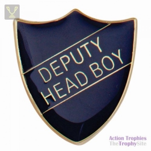 School Pin Badge Deputy Head Boy Blue 25mm