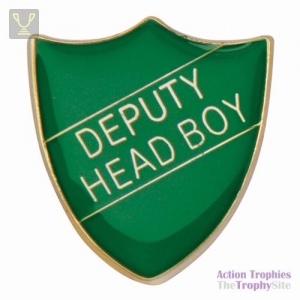 School Pin Badge Deputy Head Boy Green 25mm