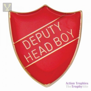 School Pin Badge Deputy Head Boy Red 25mm