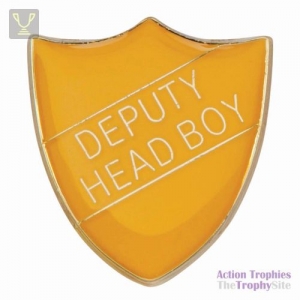 School Pin Badge Deputy Head Boy Yellow 25mm