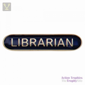 School Bar Badge Librarian Blue 40mm
