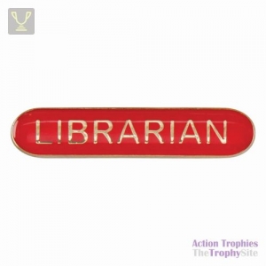 School Bar Badge Librarian Red 40mm