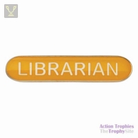 School Bar Badge Librarian Yellow 40mm