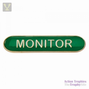 School Bar Badge Monitor Green 40mm